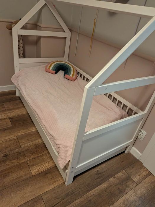 Łóżko dziecięce DOMEK z szufladą + materac!