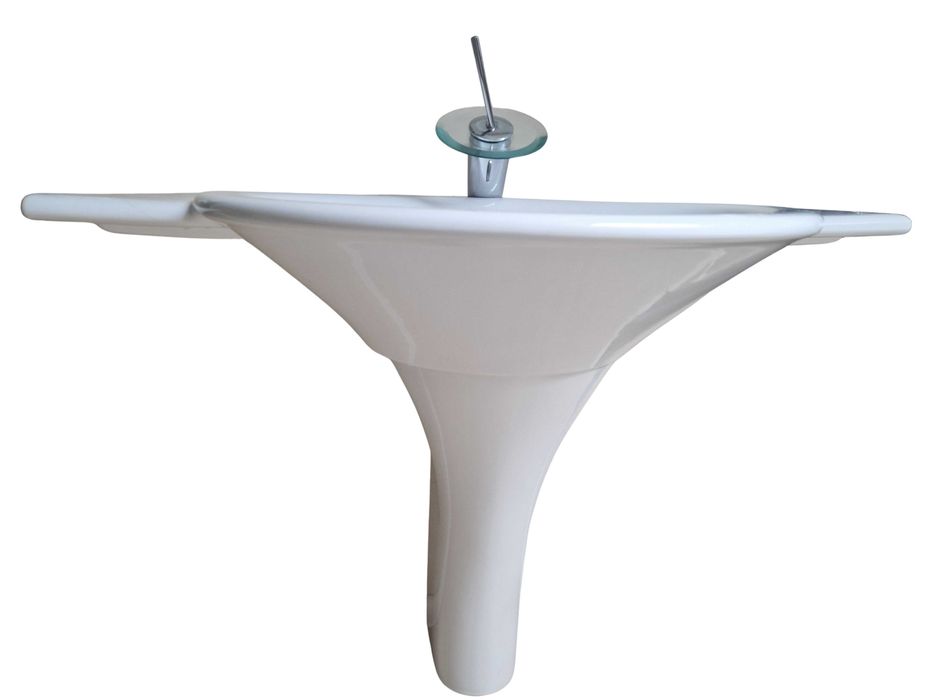 Umywalka wisząca Hatria Sculture YR38 + postument Hatria Sculture YR39