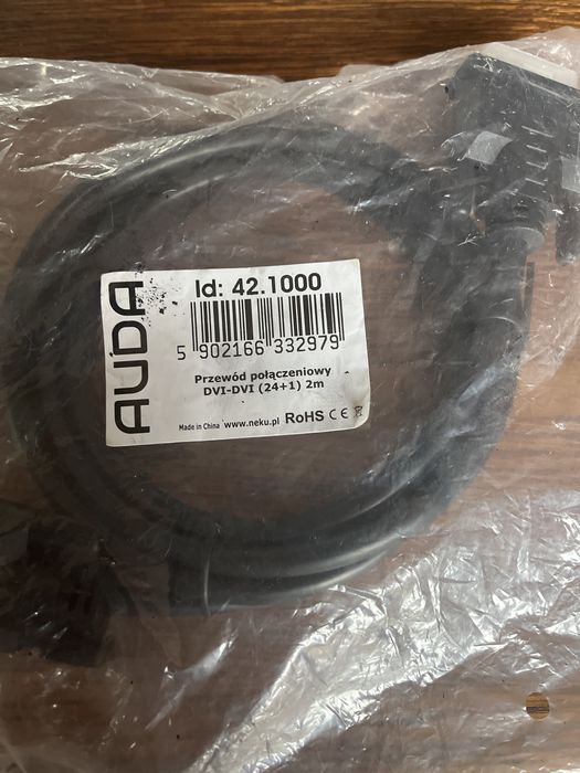 Kabel przewód DVI DVI-D 24+1 Dual Link AUDA Optimum 2m