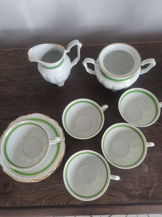 Zestaw kawowy herbata Wałbrzych porcelana