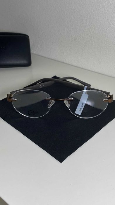 Óculos Chilli Beans Linha Vista Redondo Sem Aro Bronze Carbono LV.MT.0793 - Novo