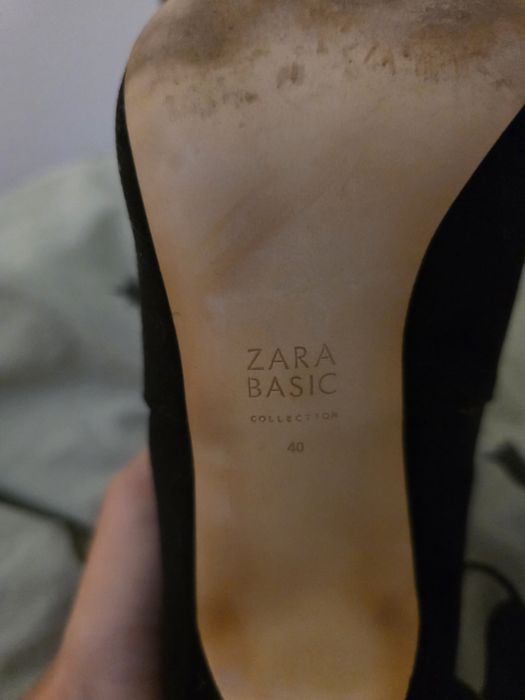 Czarne Obcasy Zara Basic 40