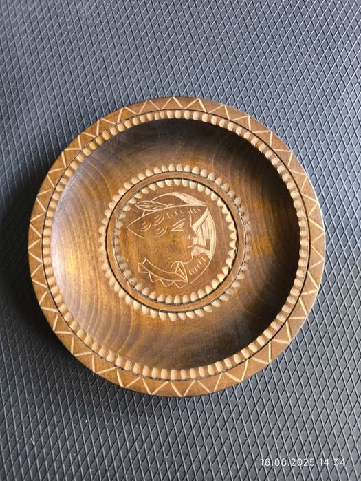 Talerzyk talerz drewniany góralski