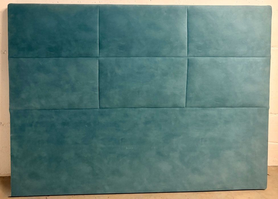 Cabeceira de cama de casal azul petróleo 1,60 x 1,20 m (como novo)