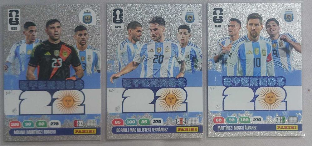 Cartas Panini Adrenalyn Fifa 2026 - Eternos 628 629 e 630 - ULTRA RARAS