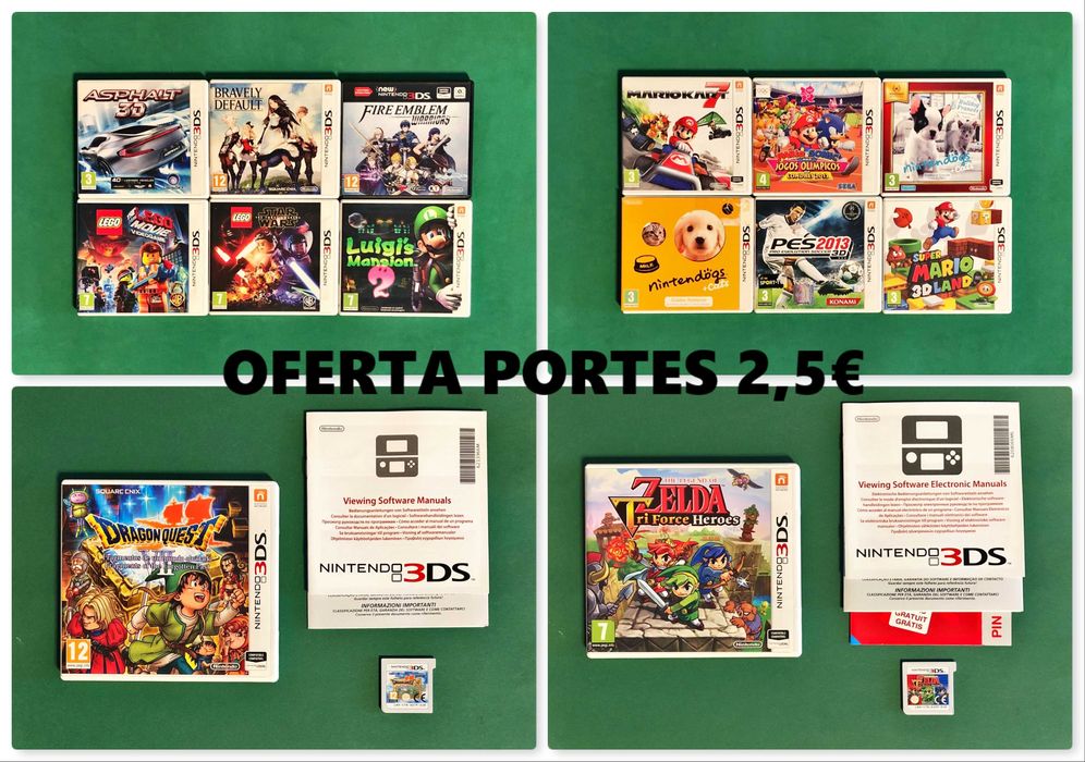 NINTENDO 3DS [desde 10€] Asphalt Bravely Fire Kart Lego Luigis Mario Nintendogs PES Sonic