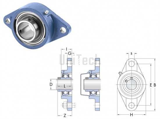 UCFL 208/H - Фланцевий підшипниковий вузол - SKF
