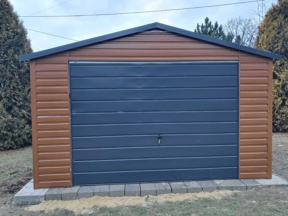 Garaż blaszany 4x5. Wzmocniony PROFILAMI. Producent SZYBKA REALIZACJA
