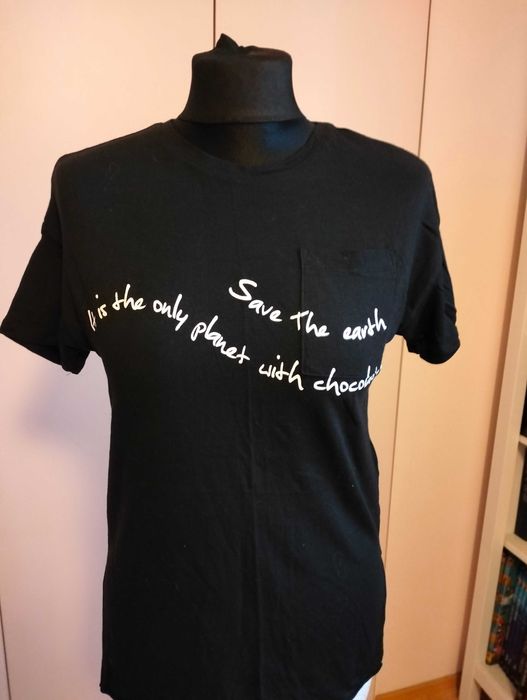 damski t-shirt Bershka rozmiar S Save the Earth