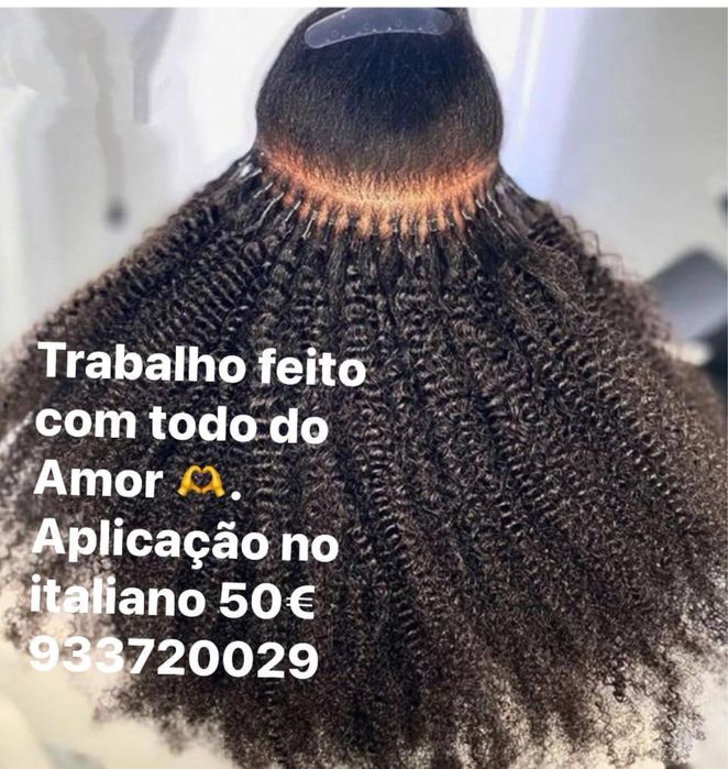 Tranças e aplicação ponto americana