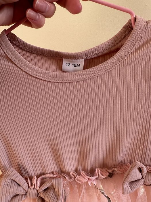 Сукня на рочок з рукавом святкова плаття 1 рік 74 80 92 Платье годик