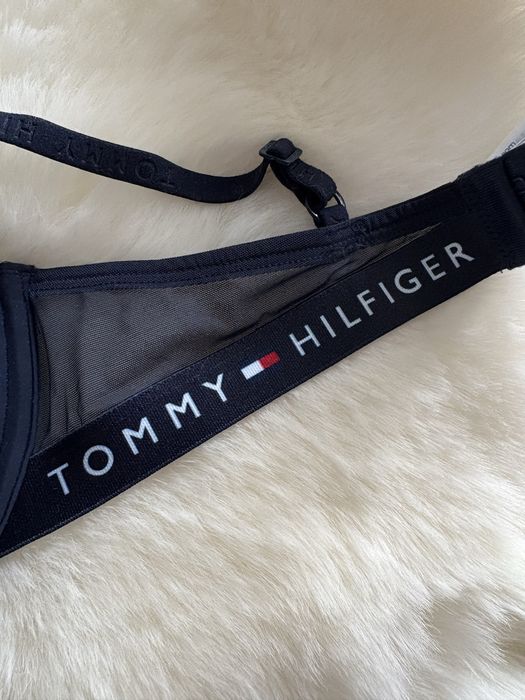 Tommy Hilfiger ciemny granat usztywniany biustonosz 75C M stanik