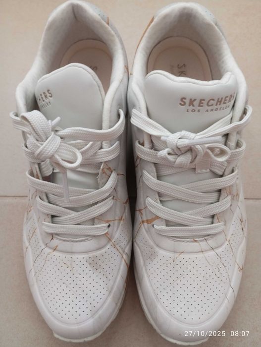 Skechers Uno Slippers, White/Marble, Size 39 – TOMAR64584253692546121