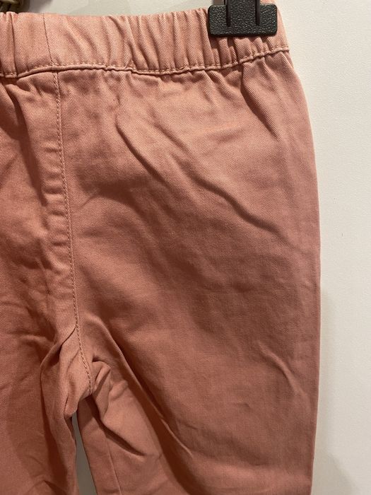 Jeansowe bojówki pudrowo różowe