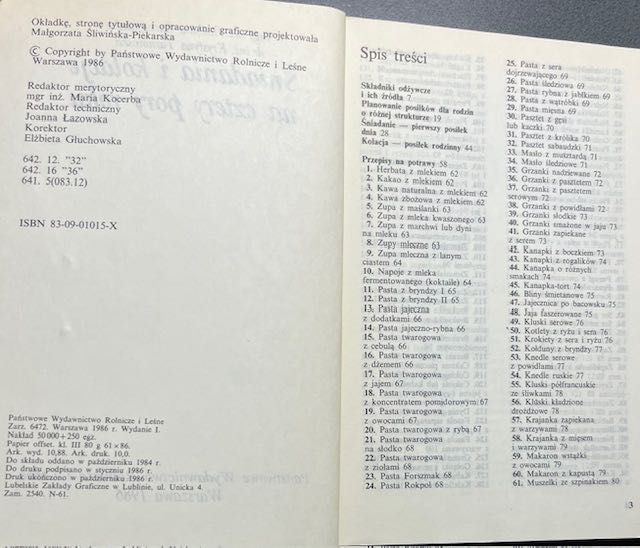 Śniadania i kolacje na cztery pory roku. B Szczepańska K Tarnowska.