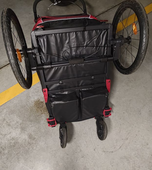 Sprzedam nową przyczepkę/wozek dla dzieci HOMCOM 2-osobowy (czerwono-c