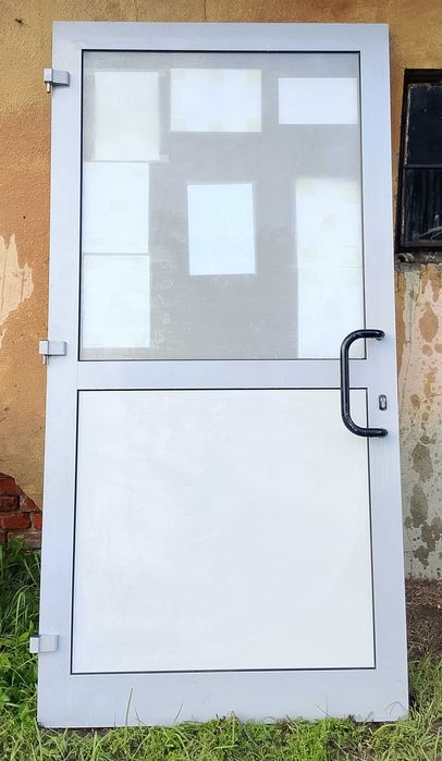 Drzwi zewnętrzne sklepowe gabinetowe 163/218 wejściowe aluminiowe witryna