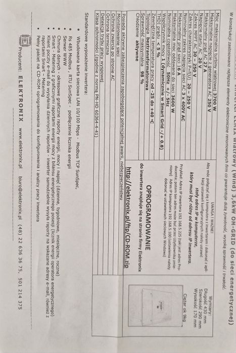 Sterownik  turbiny wiatrowej Mppt