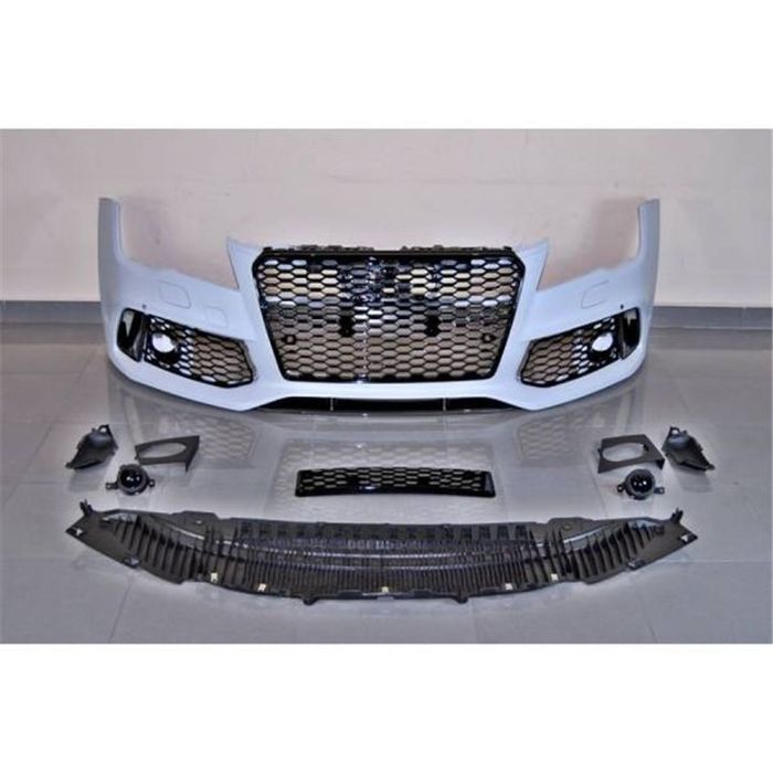 Kit Audi A7 RS7 11-15 Look em plástico Para-choques frontal + difusor traseiro + ponteiras + embaladeiras