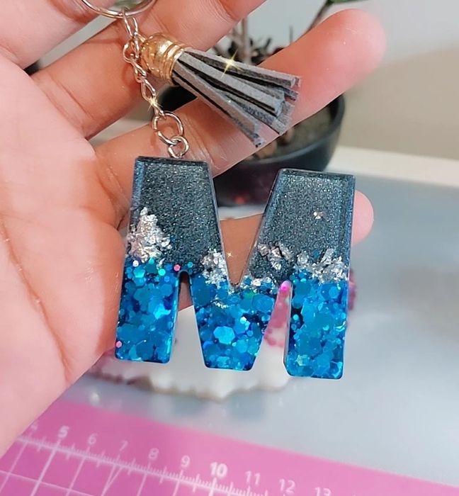 Chaveiro letra resina. Porta Chaves Letra