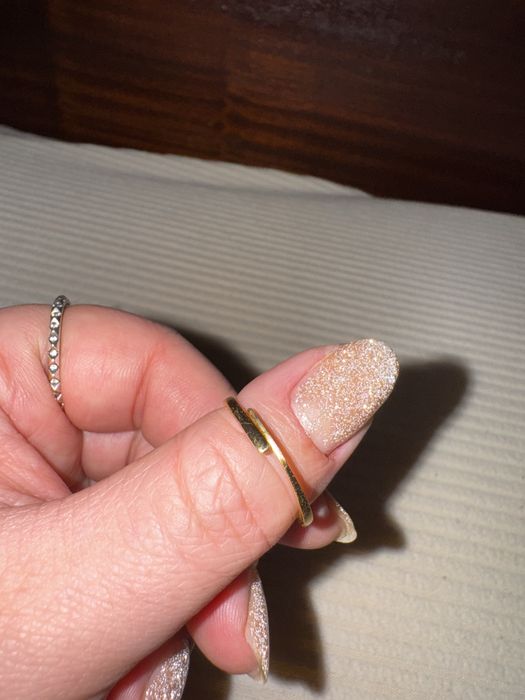 Anel ajustavel em prata amarela