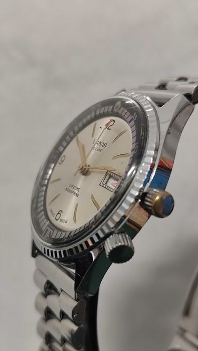 Relógio antigo LAMAR de corda manual 42mm