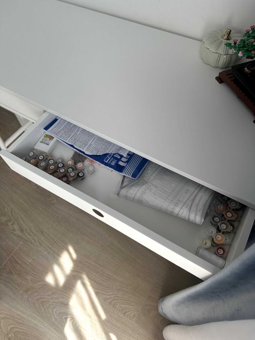 Письмовий стіл JYSK LINDVED, 48x120 см, 2 шухляди, білий
