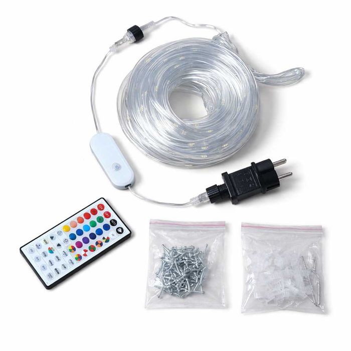 Lampki LED RGB z pilotem 10m wąż świetlny dekoracyjny zewnętrzny