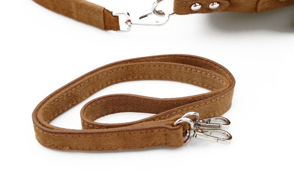 VERA PELLE torebka damska zamszowa worek z frędzelkami V322 bordowa