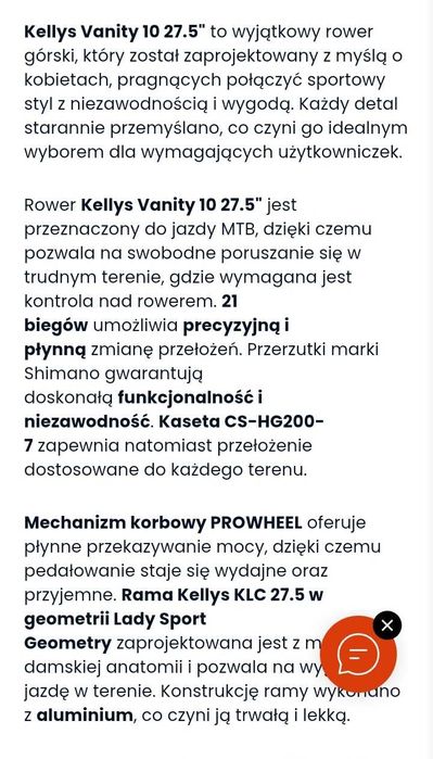 Rower Kellys vanity 26 cali