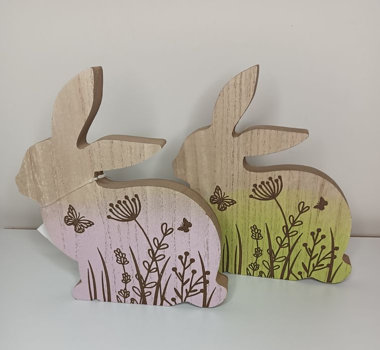 Ozdoba Wielkanocna drewniane zajączki