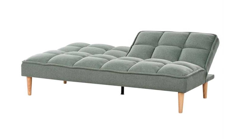 Sofá-cama Beliani 3 lugares SILJAN Tecido Verde claro
