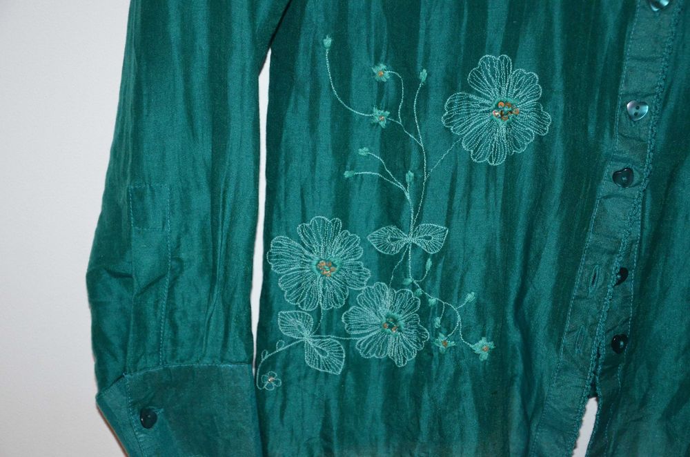 koszula z haftem damska r. 14(42) jedwab/silk per una M&S