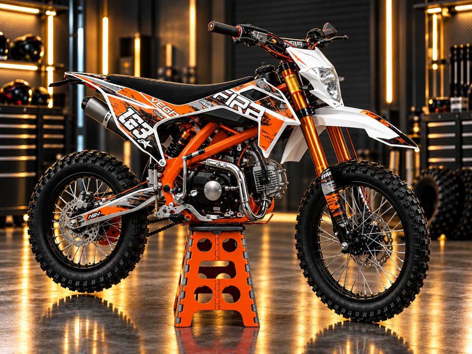 Пітбайк PRB VEGA 125 кубів 17/14 кросовий мотоцикл електростартер | Питбайк | Ендуро