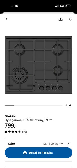 Płyta gazowa SKALAN IKEA