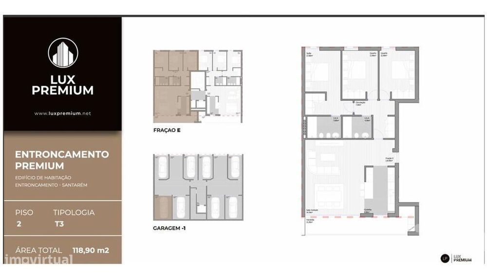 Apartamento T3 em São João Baptista de 118,00 m2