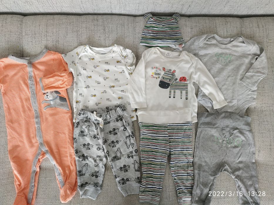 Zestaw ubranek dla chłopca r 68 Carter's F&F lupilu