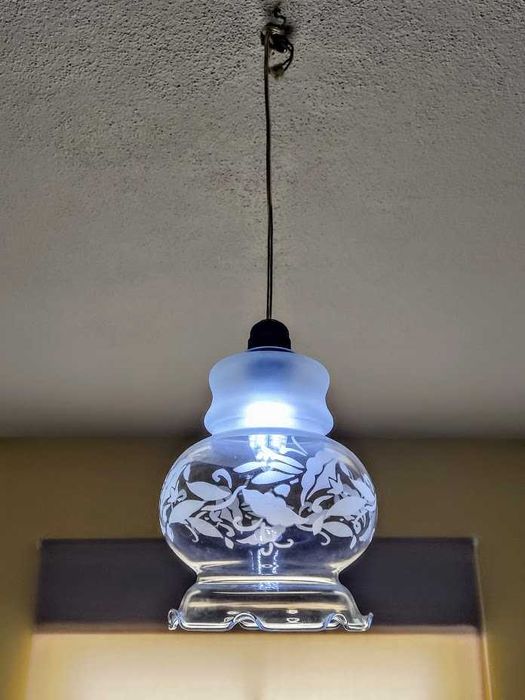 Candeeiro em vidro de pendurar suspenso de teto