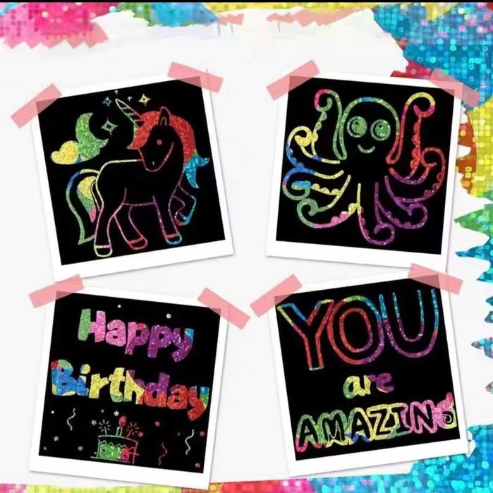 НОВЫЕ Детские раскраски разукрашки Rainbow Reveal для рисования