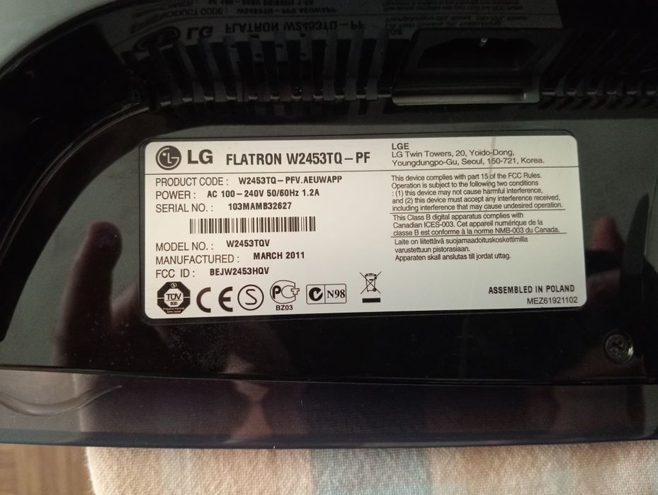 Monitor LG Flatron W2453TQ