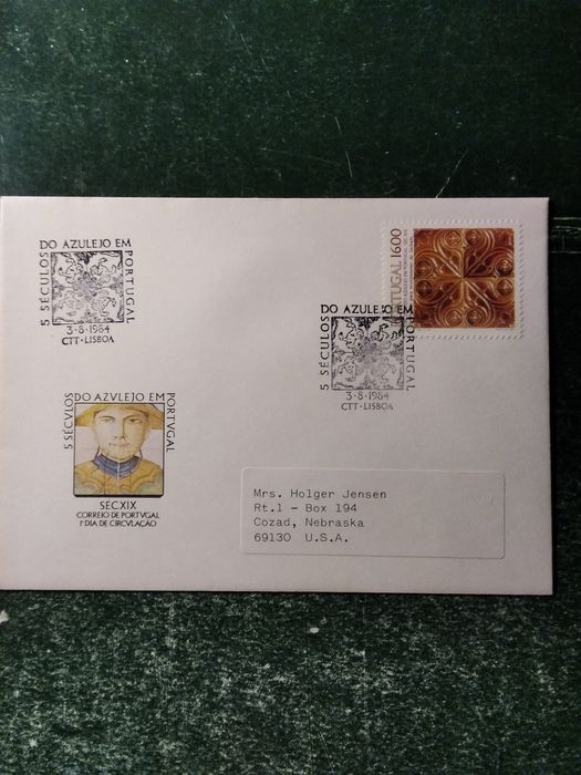 1984 FDC 5° Século Do Azulejo Em Portugal (Motivo 15)