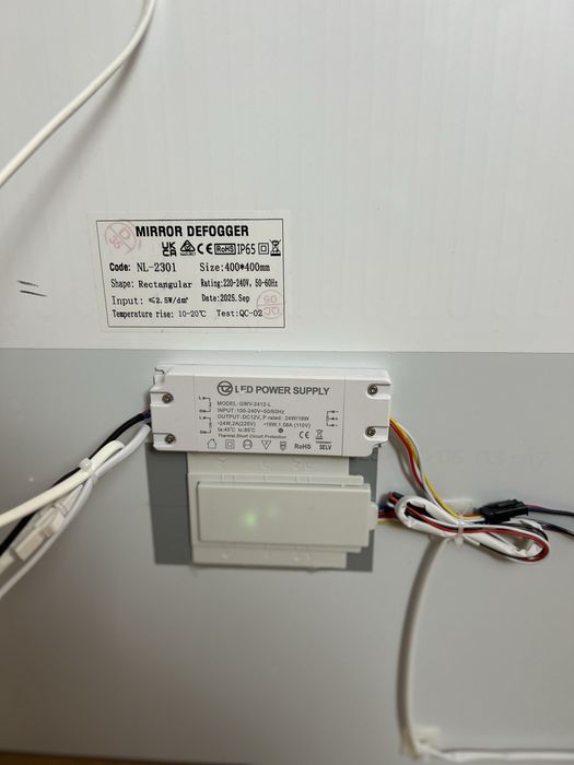 Lustro led 90x90 cm RoHs- nowe/ defekt