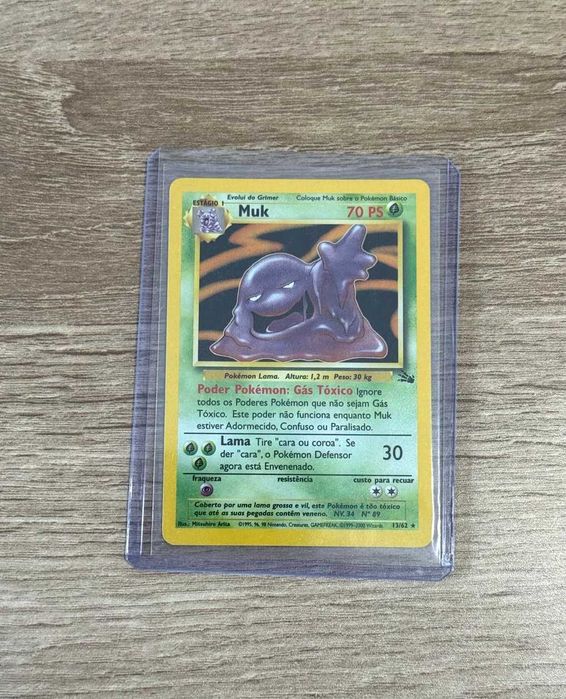 Muk Holo 13/62 Fossil Carta Pokémon Original TCG Wotc - PT