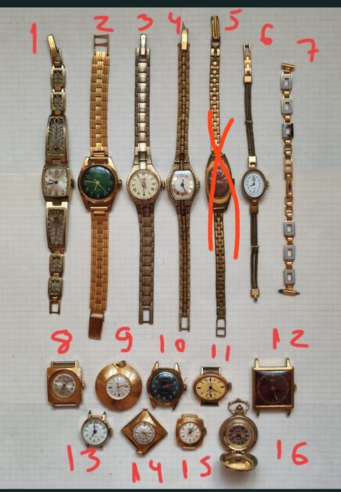 Часы женские жёлтые ссср: 500 грн. - Наручные часы Днепр на Olx