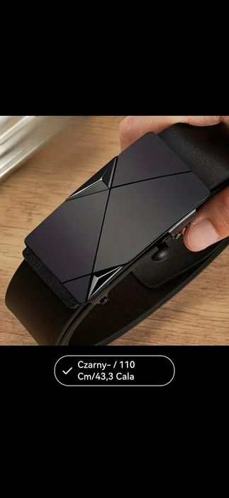 Pasek z automatyczną klamrą z mechanizmem blokujący, dł. 110cm, nowy.