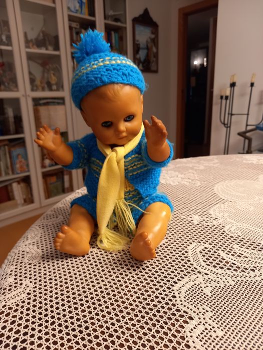Boneco infantil em borracha dos anos 50/60