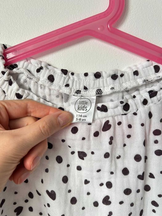 Koszula bawełniana galowa biała dla dziewczynki 116 Little Kids