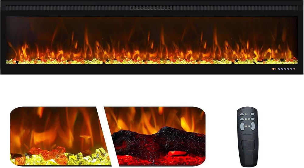 Kominek elektryczny z efektem płomieni 183 cm