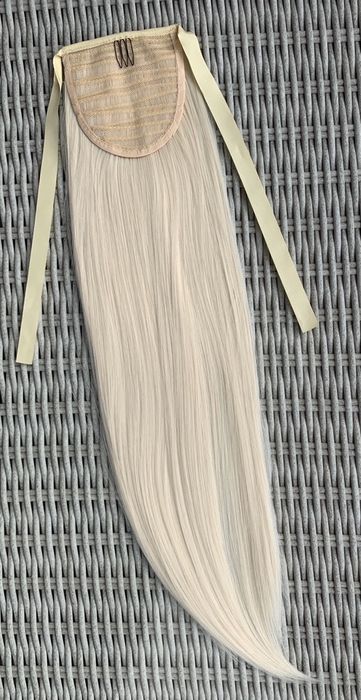 Premium Ultra włosy doczepiane, najaśniejszy blond, kucyk, 61.