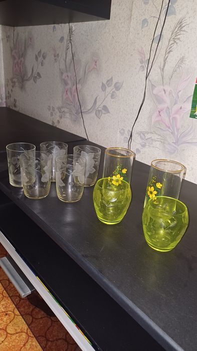 Фужеры,рюмки,стаканы старинные,наборы